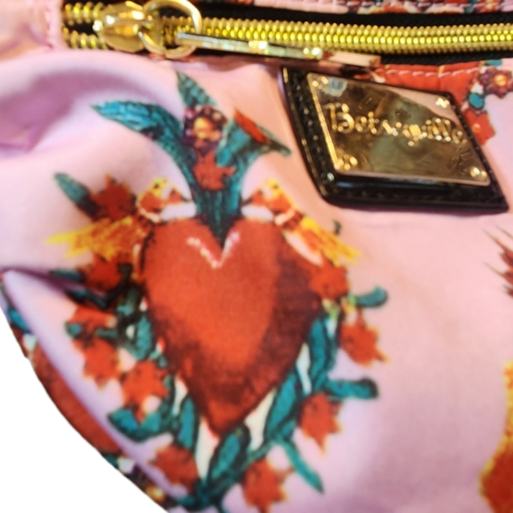 Betsy Johnson Bag Crossbody Pink Heart Purse Womens - Picture 4 of 10